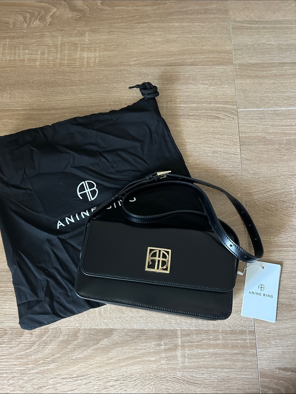 Anine Bing Women's Elly Crossbody Bag in Black